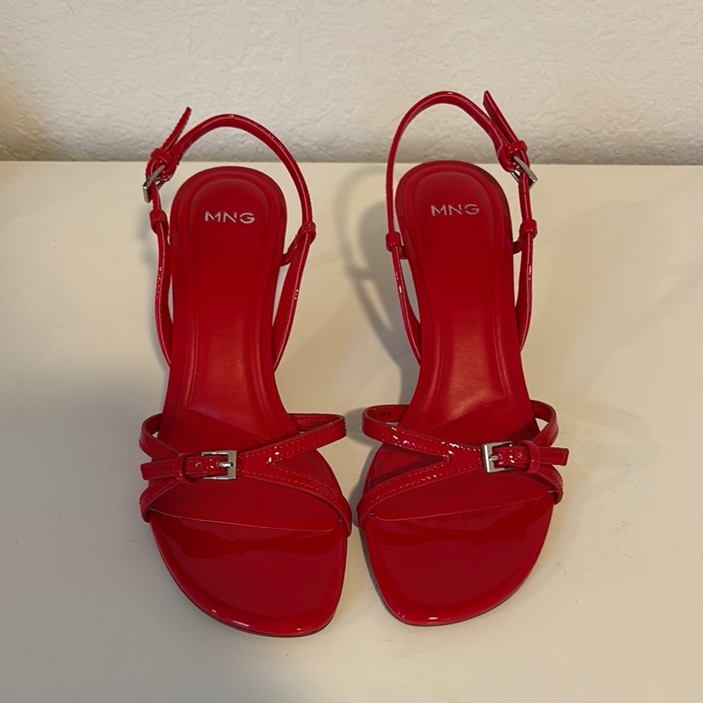 Mango Women's Red Strappy Sandals